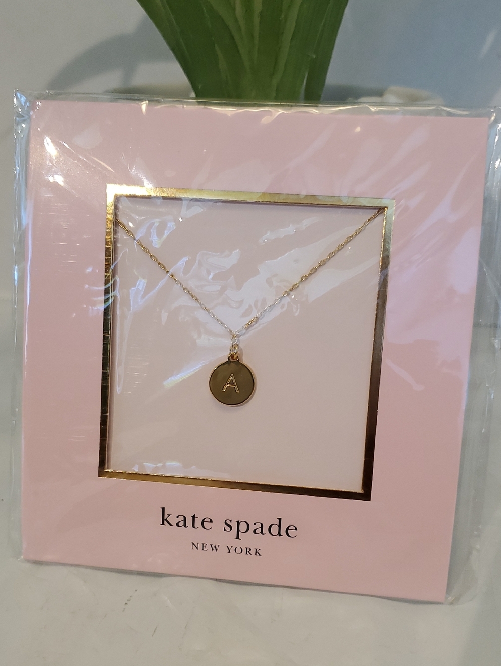 kate spade Gold Initial 'A' Disc Pendant Necklace